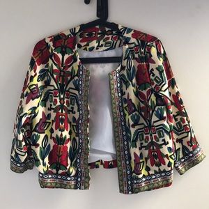 Colorful cropped blazer